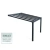 Stockholm Pergola Addossata in Alluminio di Premium 3.4X3.7 m Trasparente-Canopia