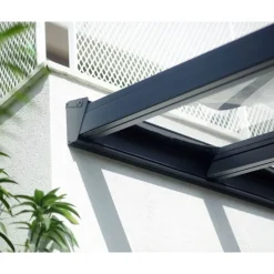 Stockholm Pergola Addossata in Alluminio di Premium 3.4X6 m Trasparente-Canopia