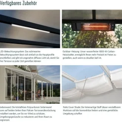 Stockholm Pergola Addossata in Alluminio di Premium 3.4X6 m Trasparente-Canopia