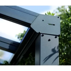 Stockholm Pergola Addossata in Alluminio di Premium 3.4X7.3 m Trasparente-Canopia