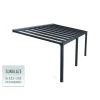 Stockholm Pergola Addossata in Alluminio di Premium 3.4X6.6 m Trasparente-Canopia New