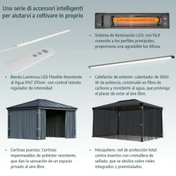 Sun Room Veranda in Policarbonato 2.7X5 m Bianco-Canopia Outlet