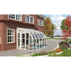 Sun Room Veranda in Policarbonato 2.7X3.2 m Bianco-Canopia Outlet