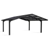 Sydney Carport Doppio Tetto Spiovente in Alluminio 6 X 6 m Nero-Canopia