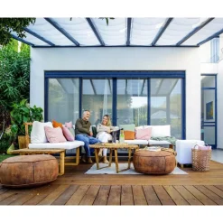 Tenda da Tetto Per la Pergola Stockholm 3.4X9.5 m Bianco-Canopia Clearance