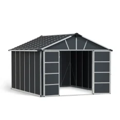 Yukon Casetta Da Giardino in Policarbonato 395X332X252 cm Grigio-Canopia Discount