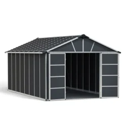 Yukon Casetta Da Giardino in Policarbonato 519X332X252 cm Grigio Pavimento Incluso-Canopia New