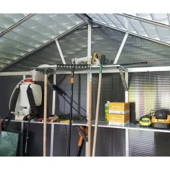 Yukon Casetta Da Giardino in Policarbonato 519X332X252 cm Grigio Pavimento Incluso-Canopia New