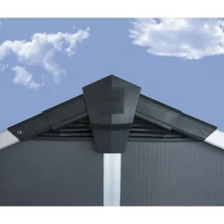 Yukon Casetta Da Giardino in Policarbonato 519X332X252 cm Grigio Pavimento Incluso-Canopia New