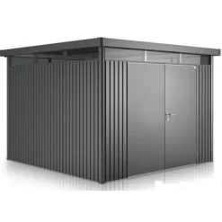 Casetta da Giardino in Metallo HIGHLINE 5 con Porta a Due Battenti-Biohort