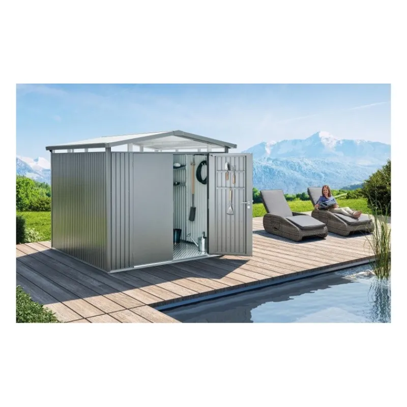 Casetta da Giardino in Metallo PANORAMA 2 Porta Standard-Biohort New