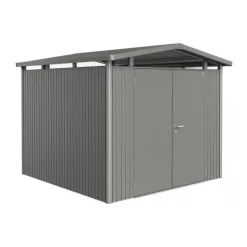 Casetta da Giardino in Metallo PANORAMA 5 con Porta a Due Battenti-Biohort New
