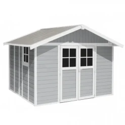 Casetta da Giardino in Resina DECO 11 LIGHT GREY-Grosfillex