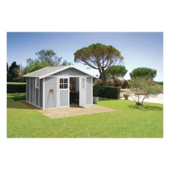 Casetta da Giardino in Resina DECO 11 LIGHT GREY-Grosfillex