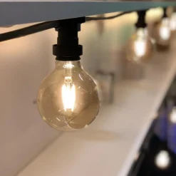 Catena Party Light con 8 Portalampada E27 5m Prolungabile-Lotti Hot