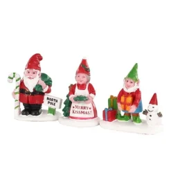 Christmas Garden Gnomes Set of 3 Cod. 04739-Lemax Outlet