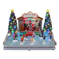 Christmas Grove Skating Rink con Alimentatore 4.5V Cod. 14870-Lemax Sale