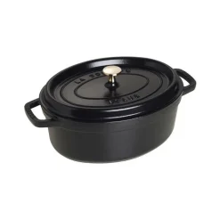 Cocotte Ovale 29 cm Nera in Ghisa-Staub Discount
