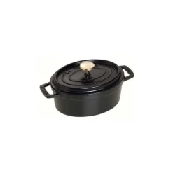 Cocotte Ovale 27 cm Nera in Ghisa-Staub Sale