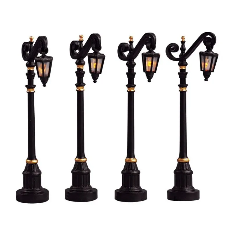 Colonial Street Lamp Set of 4 B/O 4.5V Cod. 54313-Lemax Best