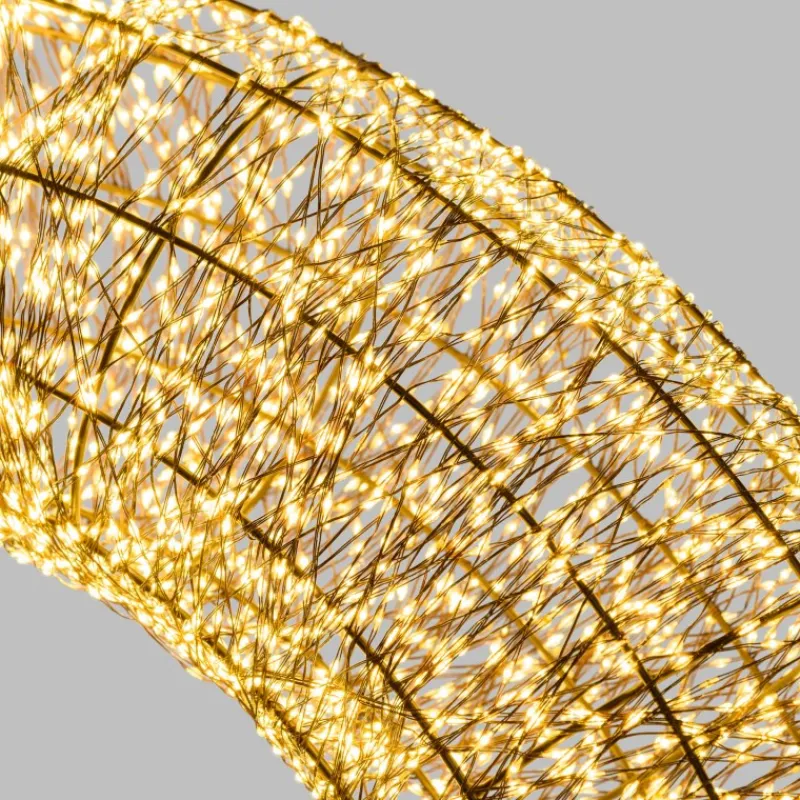 Corona 3D Marrone Ø 110cm HDM 15000 MicroLED BIANCO CALDO e BIANCO FREDDO-Lotti Clearance