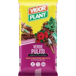Corteccia di pino Media 15-25 mm Verde Pulito 20 litri-Vigorplant Clearance