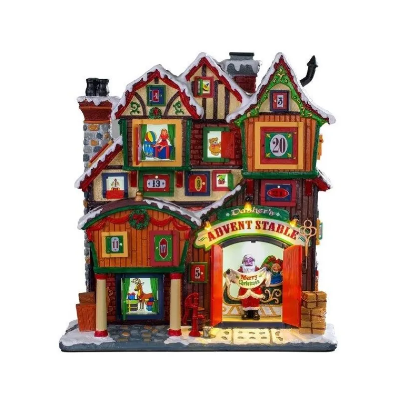 Dasher's Advent Stable B/O 4.5V Cod. 95569-Lemax Sale