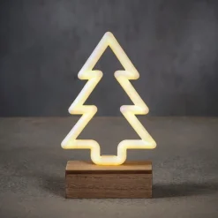 Decorazione LED a forma di Albero di Natale Bianco Caldo a Batteria con Timer-Edelman Sale