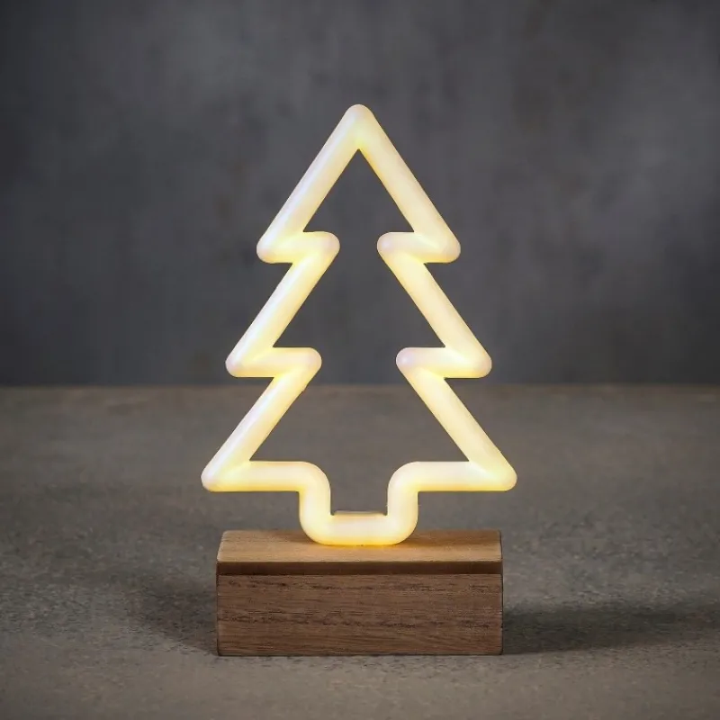 Decorazione LED a forma di Albero di Natale Bianco Caldo a Batteria con Timer-Edelman Sale