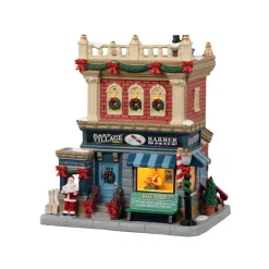 East Village Barber Shop con Alimentatore Cod. 15771-Lemax New