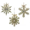 Fiocchi di neve Oro da appendere. Pezzo Singolo-Kaemingk Hot