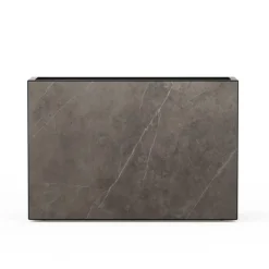 Fioriera Alta DECO PLANTER DIVIDER 40 in Metallo colore Nero e Pannello Effetto Marmo 120x40x80 cm-Herstera Online