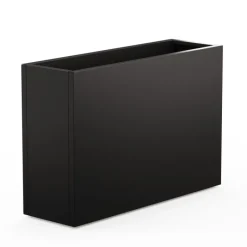 Fioriera Alta DECO PLANTER DIVIDER 40 in Metallo colore Nero e Pannello Effetto Marmo 120x40x80 cm-Herstera Online