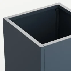 Fioriera Alta PLANTER COLUMN in Metallo colore Antracite 50x50x100 cm-Herstera Discount