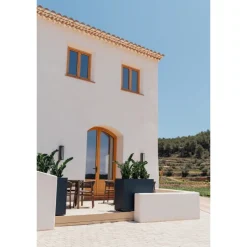 Fioriera Alta PLANTER DIVIDER 40 in Metallo colore Antracite 100x40x80 cm-Herstera Outlet