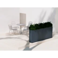Fioriera Alta PLANTER DIVIDER 25 in Metallo colore Antracite 100x25x80 cm-Herstera Sale