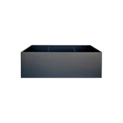 Fioriera Bassa PLANTER EDGE in Metallo colore Antracite 150x100x50 cm-Herstera New