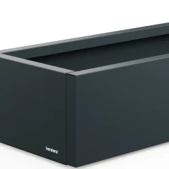 Fioriera Bassa PLANTER XIC 100 in Metallo colore Antracite 100x40x25cm-Herstera Hot