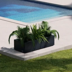 Fioriera Bassa PLANTER XIC 100 in Metallo colore Antracite 100x40x25cm-Herstera Hot
