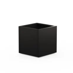 Fioriera Cubo DECO PLANTER in Metallo colore Nero e Legno 50x50x50 cm-Herstera Best