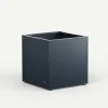Fioriera Cubo PLANTER CUBE 70 in Metallo colore Antracite 70x70x70 cm-Herstera