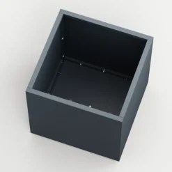Fioriera Cubo PLANTER CUBE 60 in Metallo colore Antracite 60x60x60 cm-Herstera Best