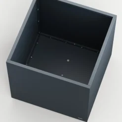 Fioriera Cubo PLANTER CUBE 80 in Metallo colore Antracite 80x80x80 cm-Herstera Online