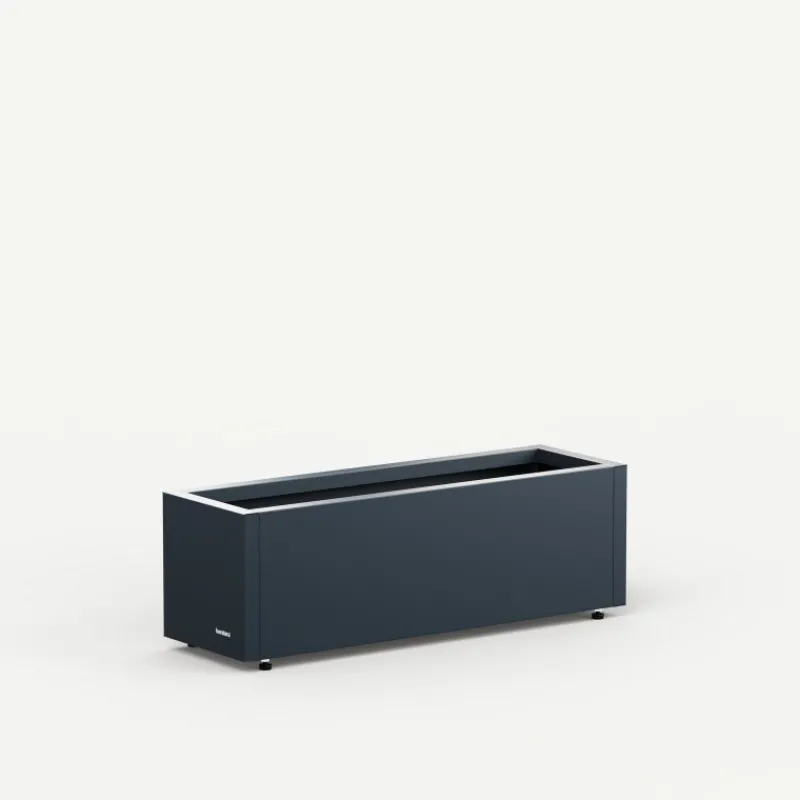 Fioriera PLANTER BALCONY in Metallo colore Antracite 80x25x25 cm-Herstera Discount