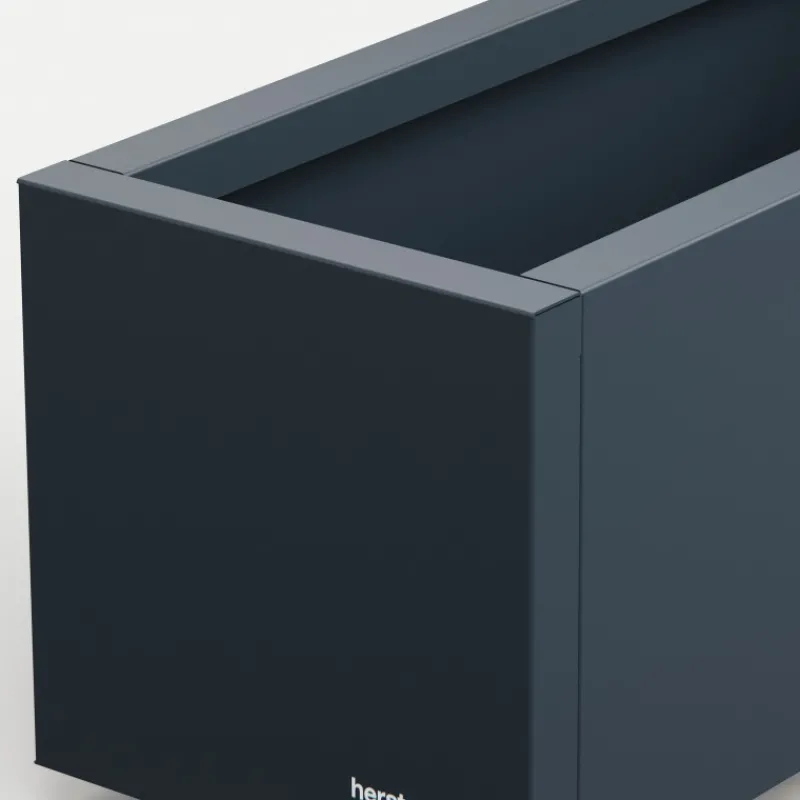 Fioriera PLANTER BALCONY in Metallo colore Antracite 80x25x25 cm-Herstera Discount