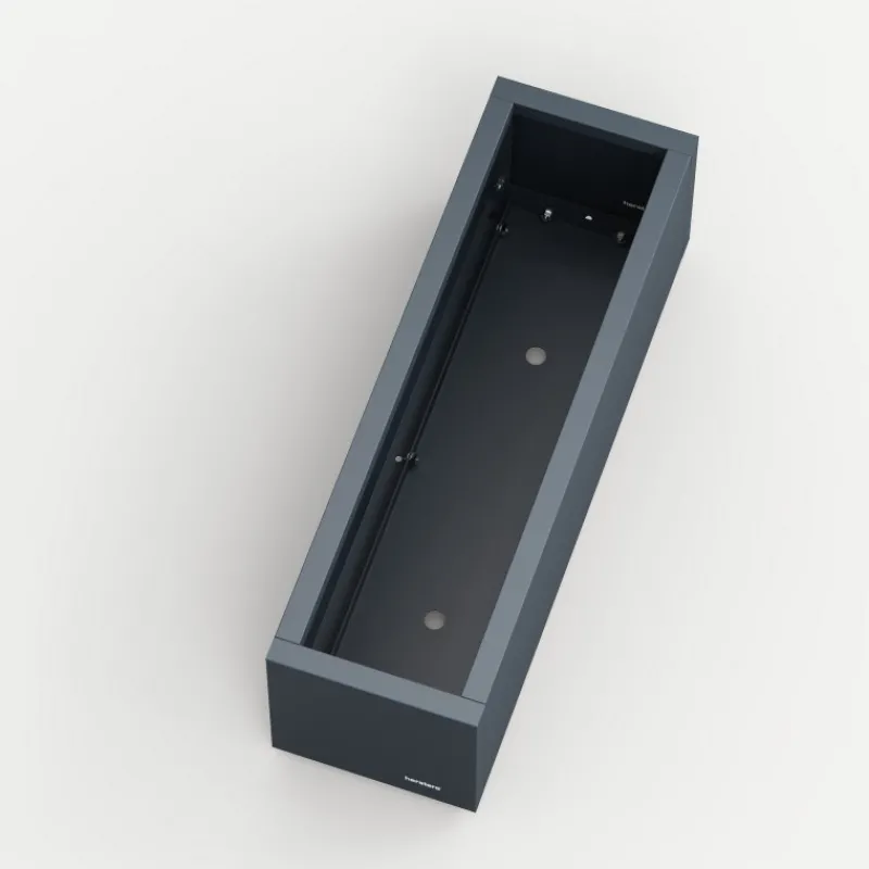 Fioriera PLANTER BALCONY in Metallo colore Antracite 80x25x25 cm-Herstera Discount