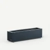 Fioriera PLANTER BALCONY in Metallo colore Antracite 100x25x25 cm-Herstera Clearance