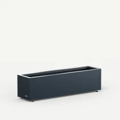 Fioriera PLANTER BALCONY in Metallo colore Antracite 100x25x25 cm-Herstera Clearance