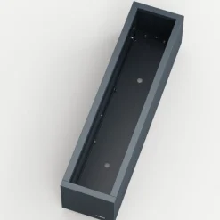 Fioriera PLANTER BALCONY in Metallo colore Antracite 100x25x25 cm-Herstera Clearance