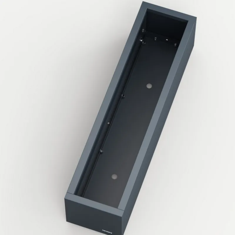Fioriera PLANTER BALCONY in Metallo colore Antracite 100x25x25 cm-Herstera Clearance
